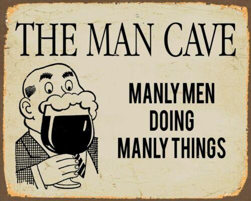 THE MAN CAVE Retro Vintag Metal Tin Sign Pub Bar man cave garage Shed GiftAluminum 20x30cm(7.8x11.8inch)