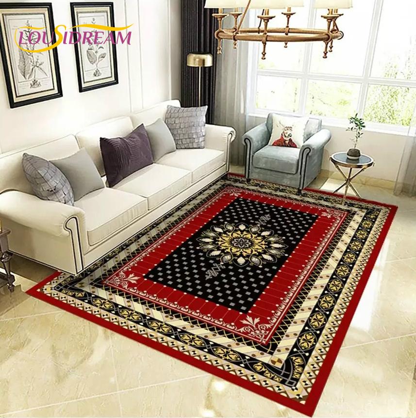 Turkey Persian Printed Area Rug Large,Carpets Rugs for Living Room Bedroom Sofa Decoration,Kitchen Bathroom Non-slip Floor Mat