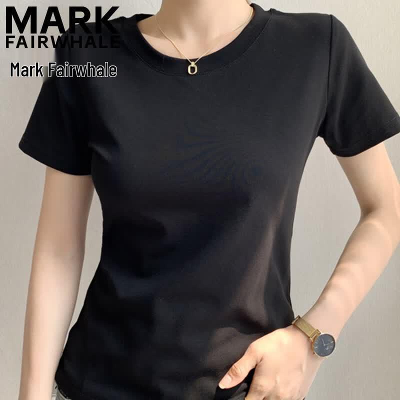 MARK FAIRWHALE Women s Basic Short Sleeve T-Shirt L чёрный