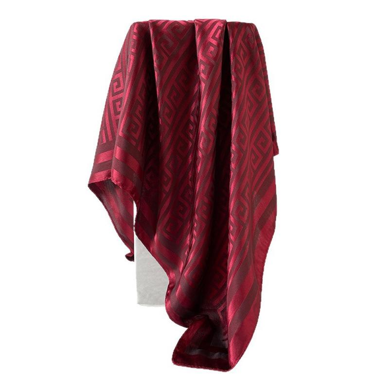 Imitation Silk Scarf for Women  Solid Color Printed Scarf  Scalp  Shawl Scarf