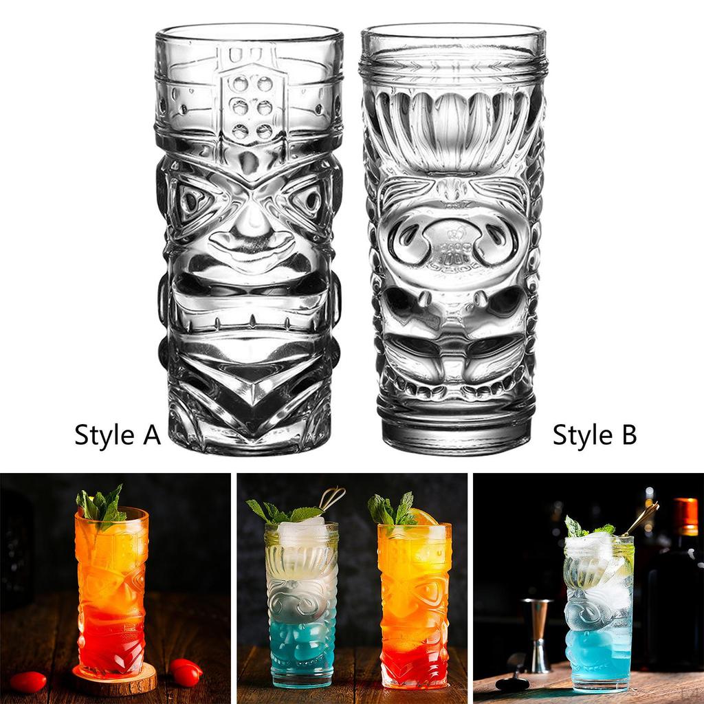 Elegant Gothic Tea Glass Set for Halloween Party Decor - 420ml Capacity