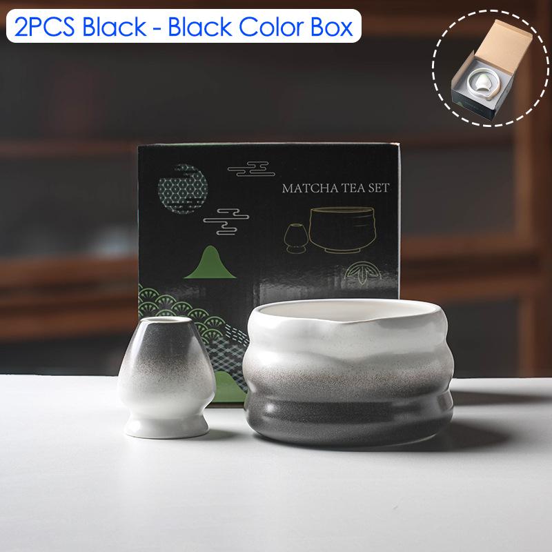 Gradient Color Ceramic Matcha Bowl Home Kitchen Anti-scald Insulated Tableware Salad Bowls Japanese Tea Ceremony Accessories