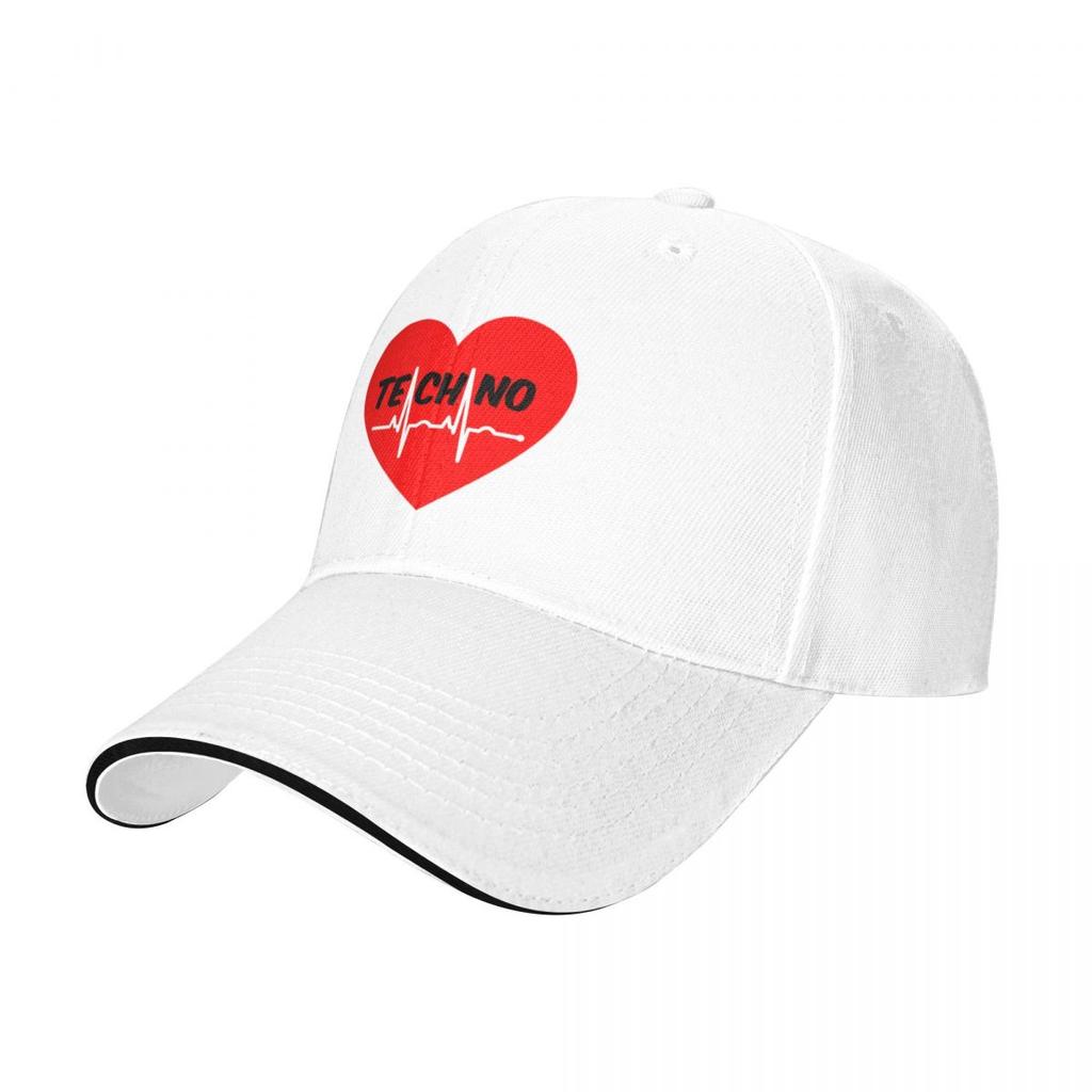 Heartbeat Love Techno Camping Baseball Caps For Mens Unisex Female Beach Sunscreen Hats Hip Hop Trucker Cap