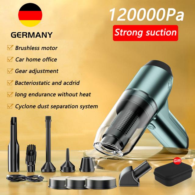 120000Pa Car Vacuum Cleaner Wireless Strong Robot Cleaner Home & Car Dual Use Mini Vacuum Cleaner Keyboard Cleaning