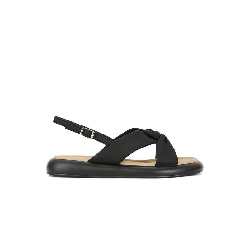 

Clouds cross with thick-soled casual beach sandals women s summer wear flat-soled sandals 35 чёрный