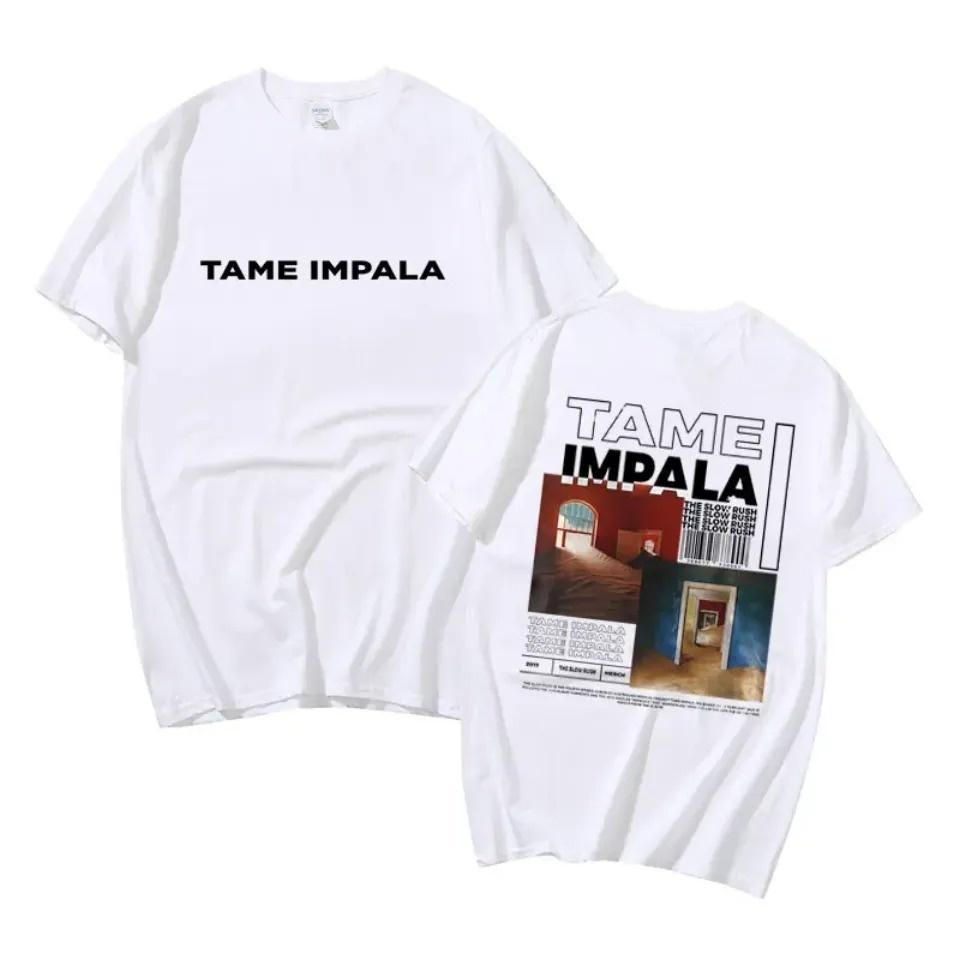 

2025 Crew Neck T - Shirt with Tame Impala The Slow Rush Creative - Inspired Graphic Featuring Music Art for Fans Tame Impala XL