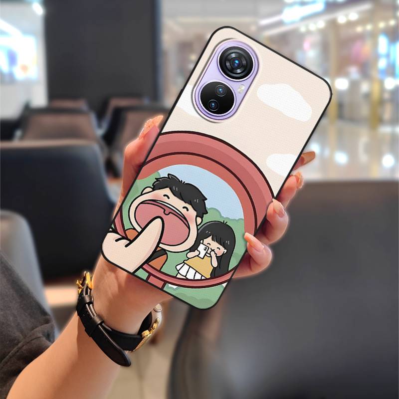Handytasche Komplettschutz Handyhülle Für Blackview A200 Pro Rückseite Paar Cartoon Wasserdicht Stoßfest Staubdicht TPU