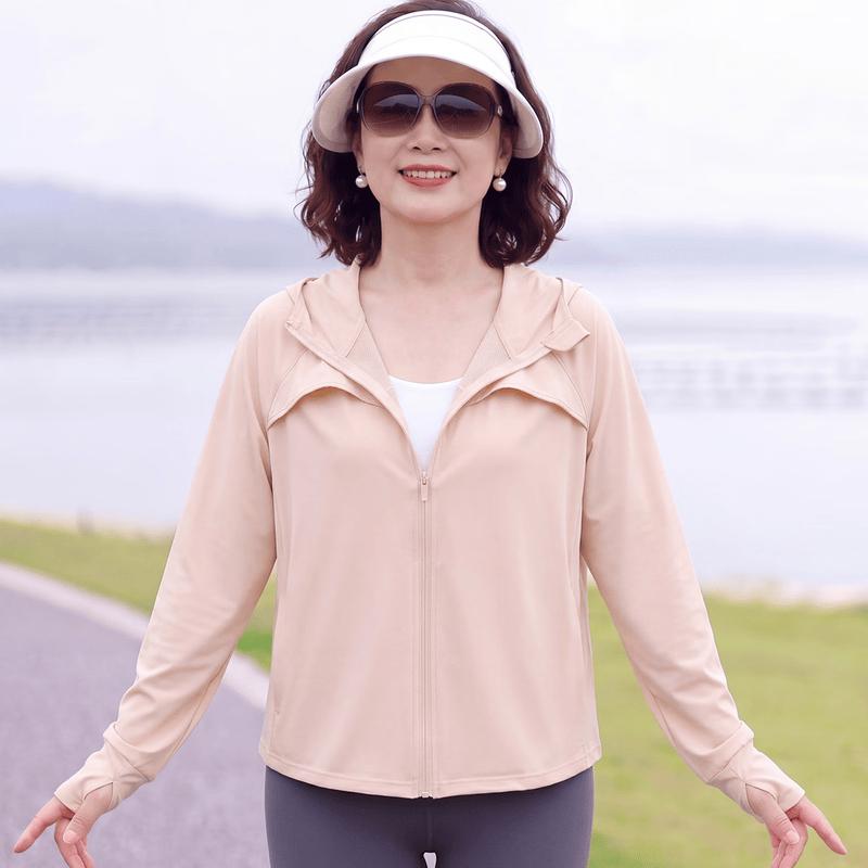 Yuzhaolin Women s Hooded Sun Protection Summer Jacket L