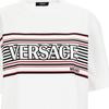 Versace Ss26 Striped Logo Letter Print Crew Neck Short Sleeve T-Shirt Men tops 1014427-1A16038-2W1G0