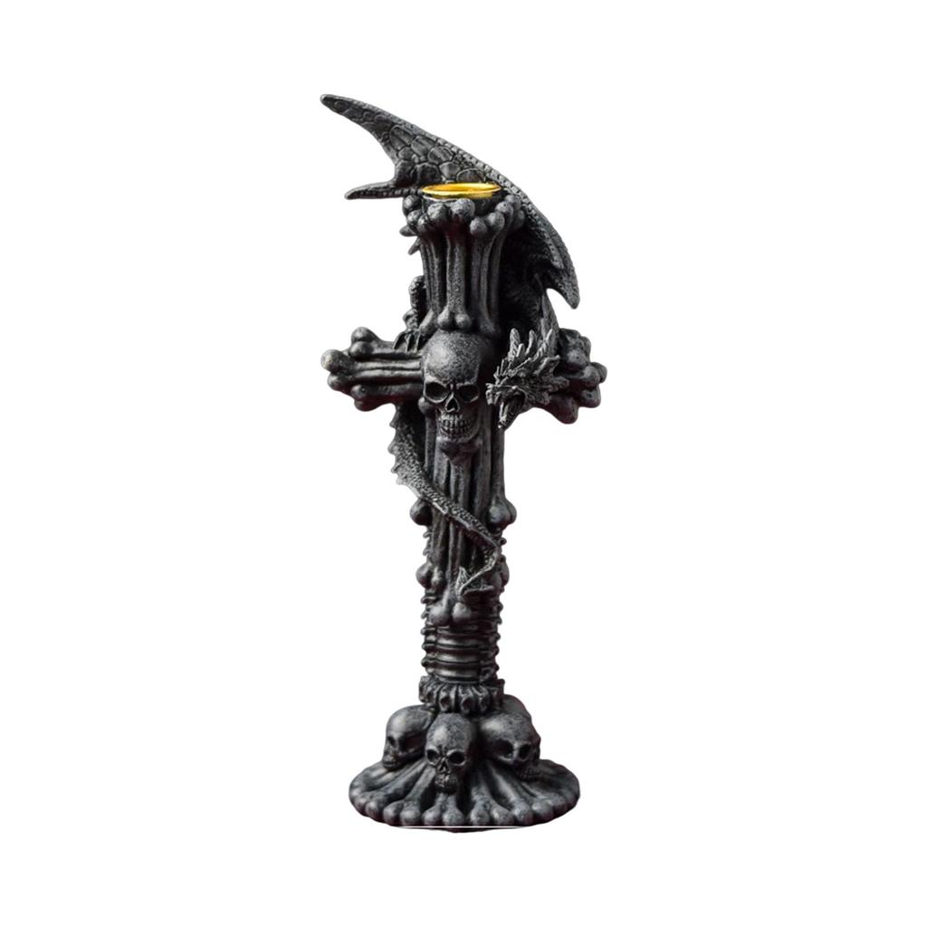 European And American Dragon Statue Candlestick Resin Craft Decorative Ornaments Halloween Desktop Decoration