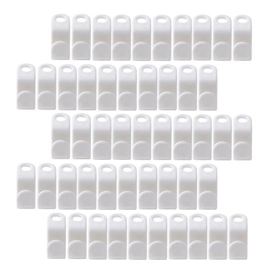 50Pcs Clothes Hooks Burr-free Space Saving Multifunctional Coat Hanger Connectors Tool for Wardrobe