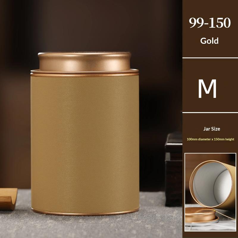 Mini Tea Caddy Sealed Storage Paper Tank Portable Travel Tea Boxes Tea Tin Containers Coffee Canister Kitchen Spice Candy Jar