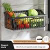 No-Drill Multifunctional Wall-Mounted Spice Rack Kitchen Storage Organizer Salt Seasoning Jar Vegetable Basket Rack