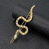 Stylish Gold Snake Hair Clip With Eye Catching Rhinestones Hair Accesories Hairpieces For Adding Elegance To Any Outfit