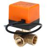 Motorized Valve L Shape Orange Brass Electric Valves 3‑Wire 2‑Control 1.6MPa 6W AC220V
