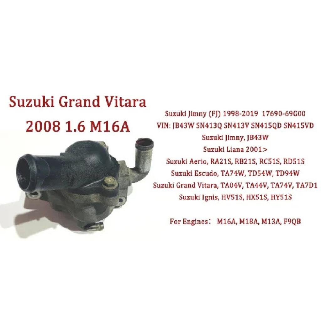 Thermostat Housing & Thermostat 17690-69G00 17690 69G00 17560-80A00 SET For Suzuki Jimny 1998-2019 Grand Vitara II 2005-2015