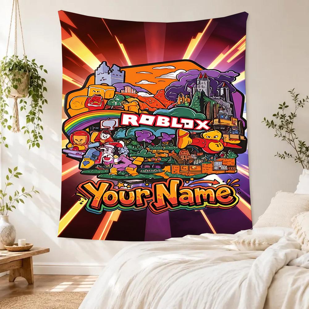 Roblox Custom Tapestry Boho Wall Hanging Ultra-Soft Perfect for Bedroom Wall All-Season Use Great Gift for Dorm Room Lovers