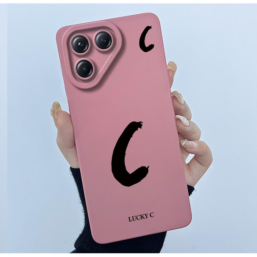 For Tecno Pova 7 4G LJ6 Covers Cases Lucky Simple Letter Couple Silicone Soft Matte Phone Housing for Techno Pova 7 4G Fundas