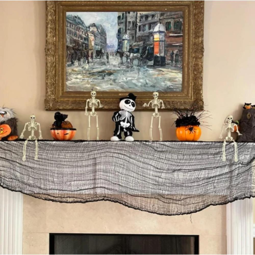 40cm Halloween Bewegliches Skelett Gefälschter Menschlicher Schädel Knochen Halloween Party Heim Bar Dekorationen Spukhaus Horror Requisiten Ornament