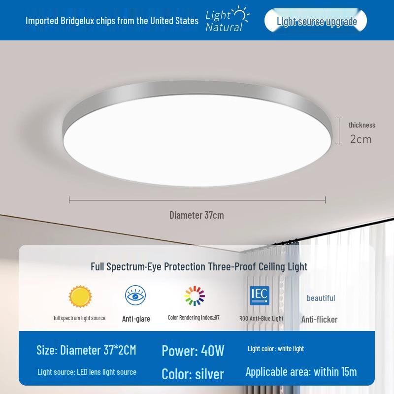 Ultra-Thin Ultra-Bright LED Ceiling Light for Bedroom or Study (2025 Model)