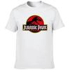 2023Jurassic Park T Shirt Men 100% Cotton Printed T-Shirt Casual Funny Tops Jurassic World Tees Short Sleeve Cool Tshirt