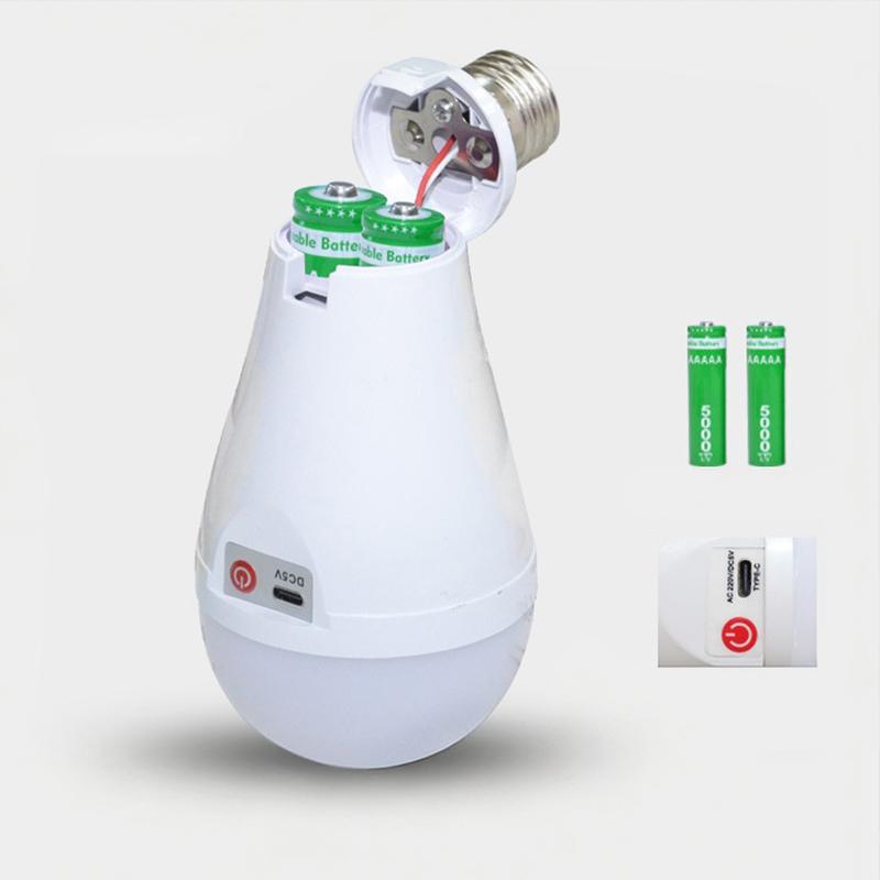 Flicker-Free Led Bulb Light Portable 20W 30W Emergency Bulb Courtyard Outdoor Bulb Power Failure Emergency