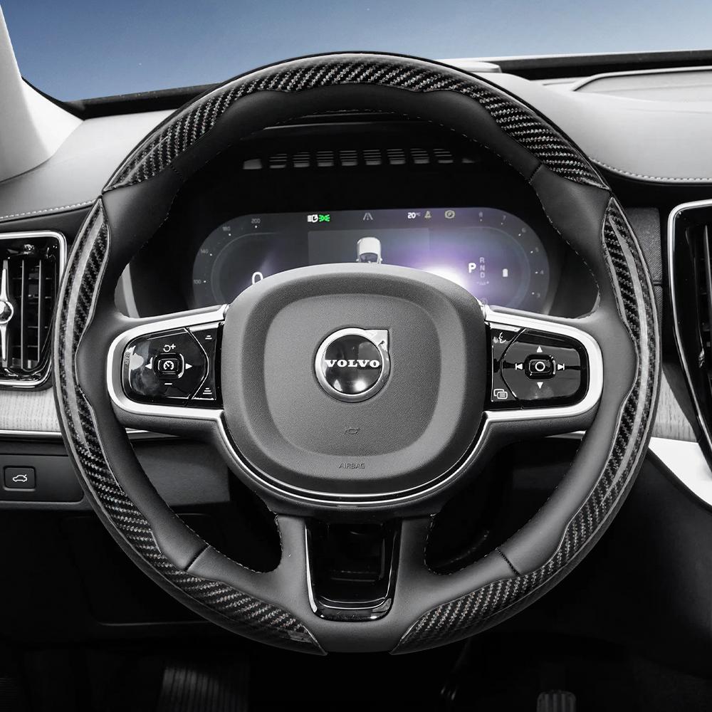 Suitable for Volvo Steering Wheel Cover with Segmented Quick-Release Design, Durable, Compatible with Models Such As Xc60, Xc40, Ex40, Xc90, S60