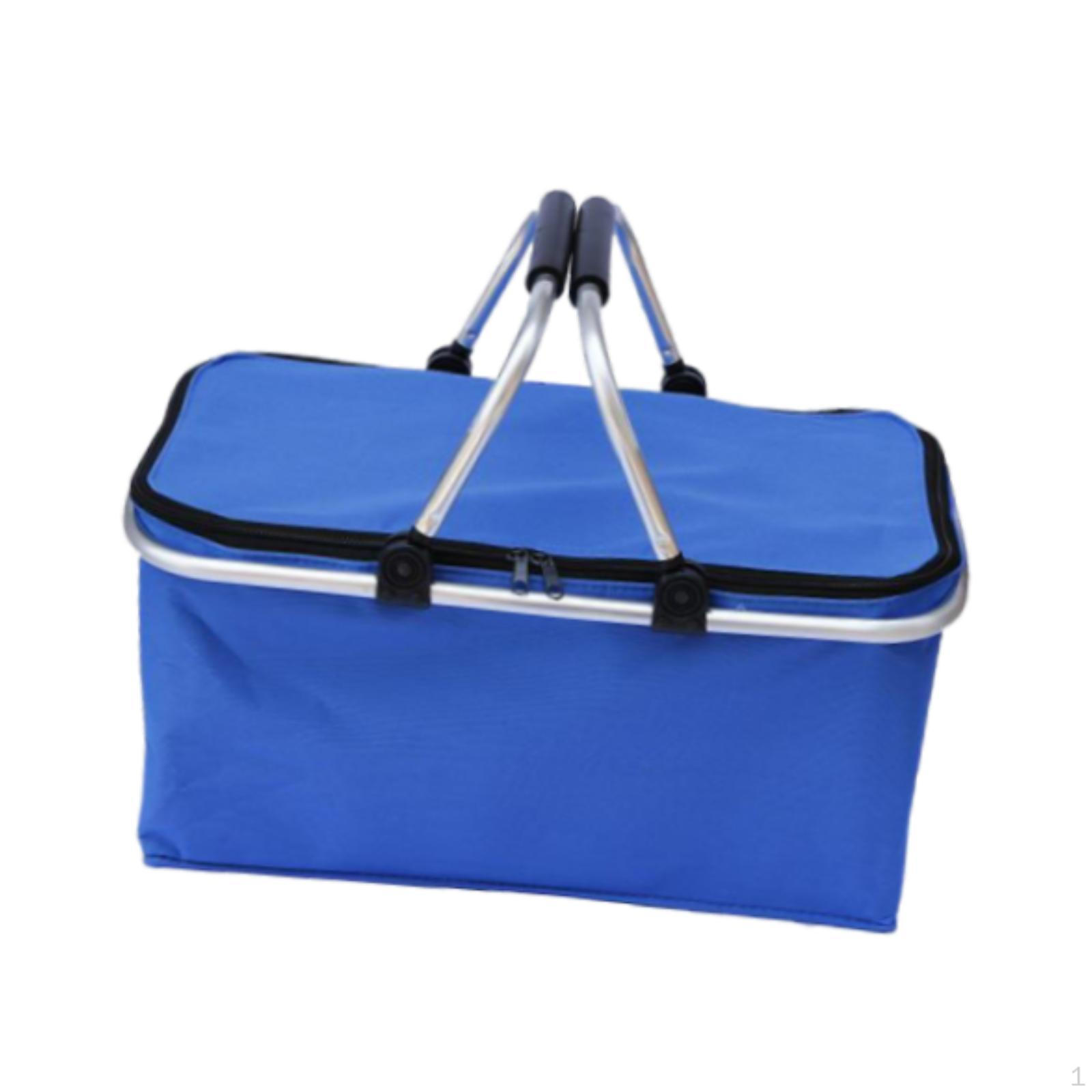 

Изолированная корзина для пикника, сумка для доставки еды, складная, легкая, оксфордская, большая вместимость, для покупок