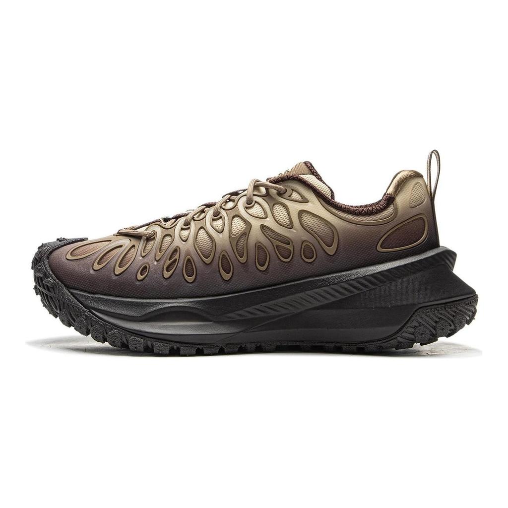 Li Ning Youxia CRC Fashion Trend Shock Absorption Support Rebound Low Top Casual Shoes Unisex Casual Shoes Yellow Brown AZGV087-3