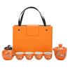 Creative Persimmon Ruyi Ceramic Travel Bag Tea Set Kuaike Set Company Opening Business Casual Gift