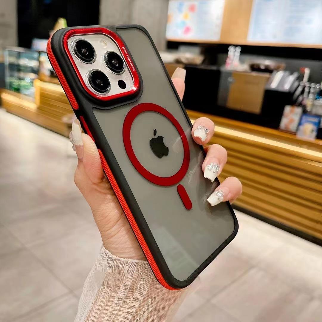 

Металлическая линза, подходящая для чехла для мобильного телефона iPhone16, Золотой щит три-в-одном, 15 цветов, Прозрачный магнитный чехол, XR Полностью закрывающий защитный чехол Apple 16ProMax