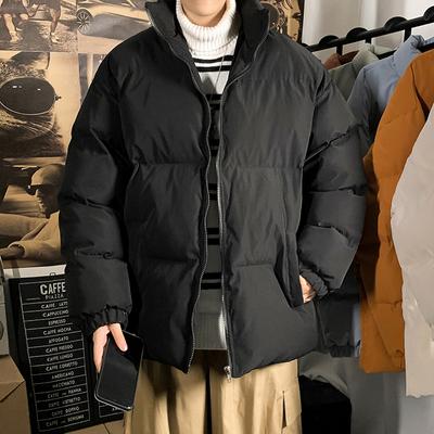 Solid Color Stand Collar Ciepła męska kurtka zimowa Oversize Fashion Casual Men Parka