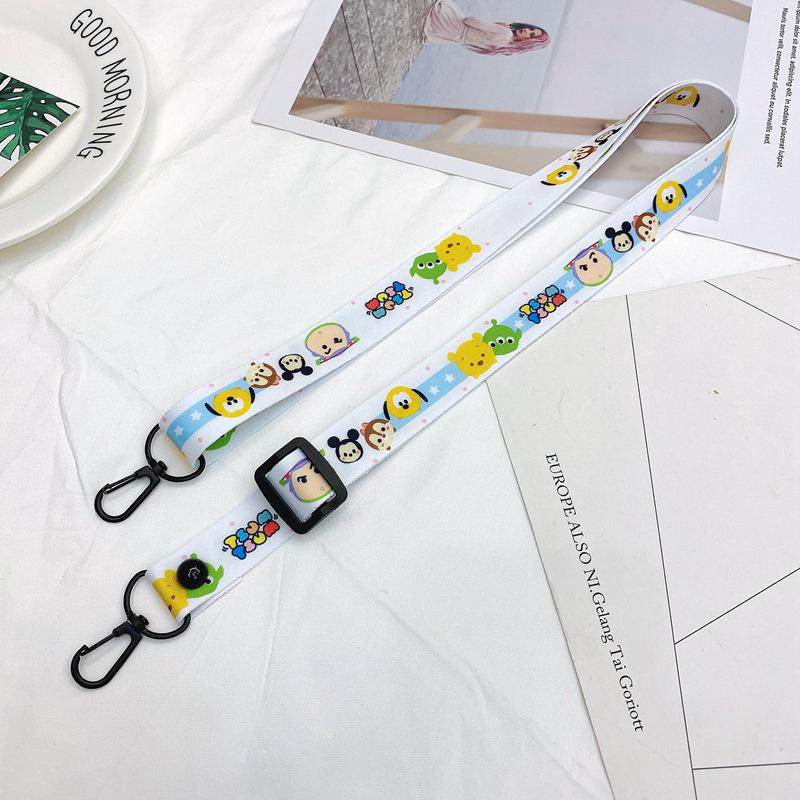 Oblique Span Mobile Phone Lanyard Adjustable Cartoon Silicone Change Bag Lanyard Card Sleeve Record Label Lanyard Lanyard