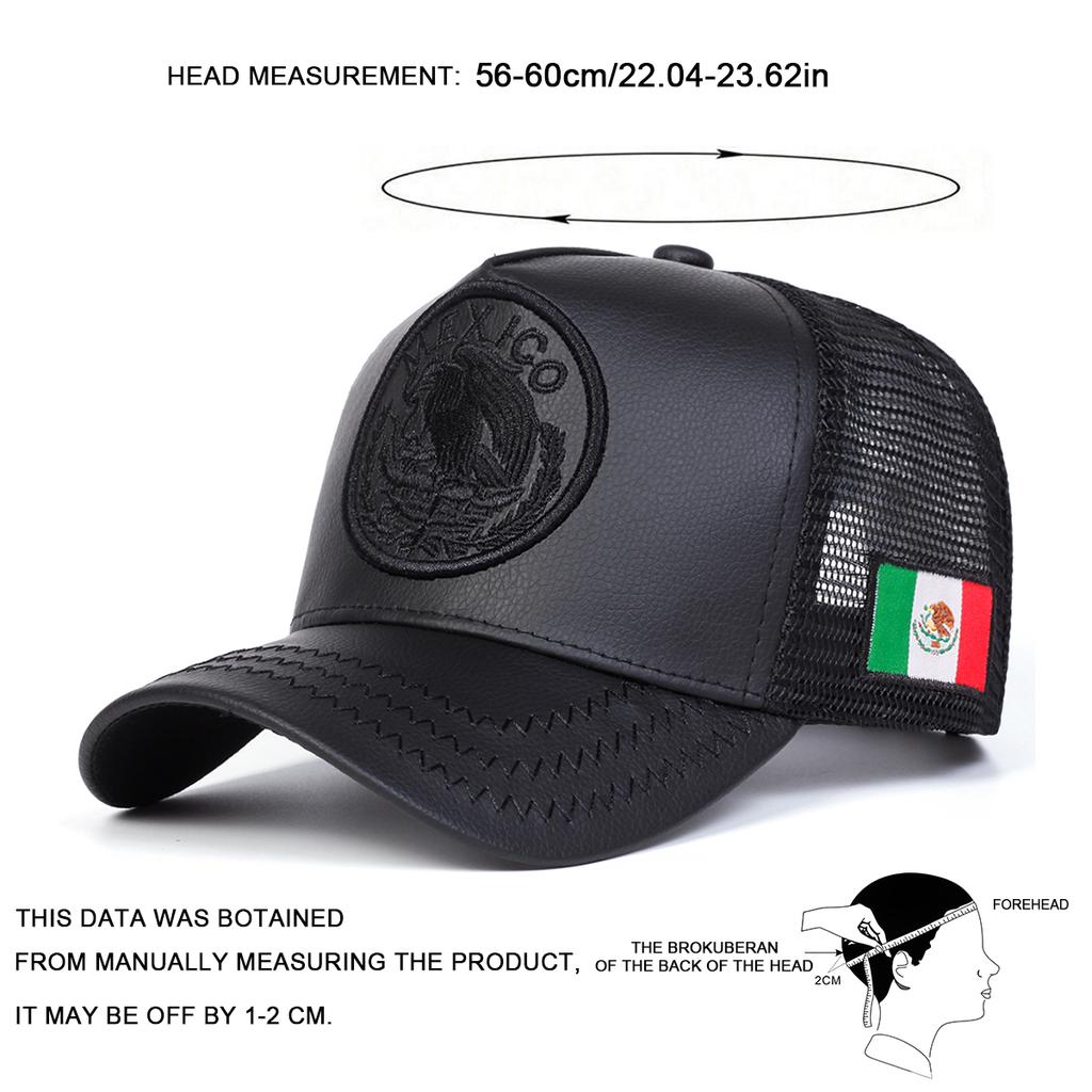 Men Mexican Eagle Embroidered Baseball Cap Mesh Hat Outdoor Adjustable Sunscreen Leisure Hat Spring Autumn Travel Tourism Beach Vacation
