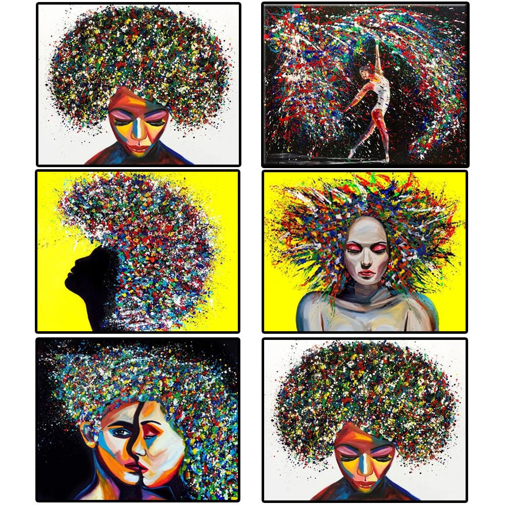 Graffiti Art Novel Aabstract Women Canvas Painting Wall Art Posters Prints Wall Pictures for Living Room Home Wall Decor