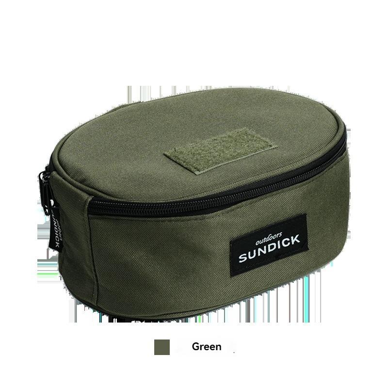 

Outdoor Camping Mess Kit Food Container Storage Bag Picnic Bowls And Cups And a Shockproof Bag For Lamps And Other Miscellaneous зелёный