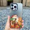 Luxury Cartoon Christmas Phone Case for IPhone 14 15 Pro Max Plus 11 12 13 Mini Pro Max Simple Santa Shockproof Laser Matte Case