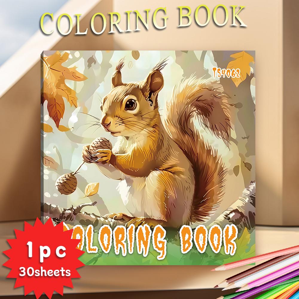 

1pc,Girls Coloring Book,Teenagers Coloring Book,30 Different Patterns,100gsm Thick Paper,Stress Relief,Birthday Gift