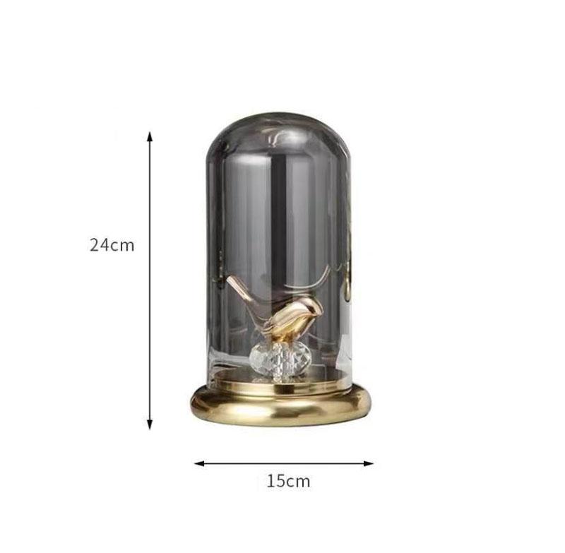 

Glass Transparent Metal Bird Dragonfly Accessories Home Livingroom Cabinet Decoration Hotel Villa Office Furnishing Ornaments