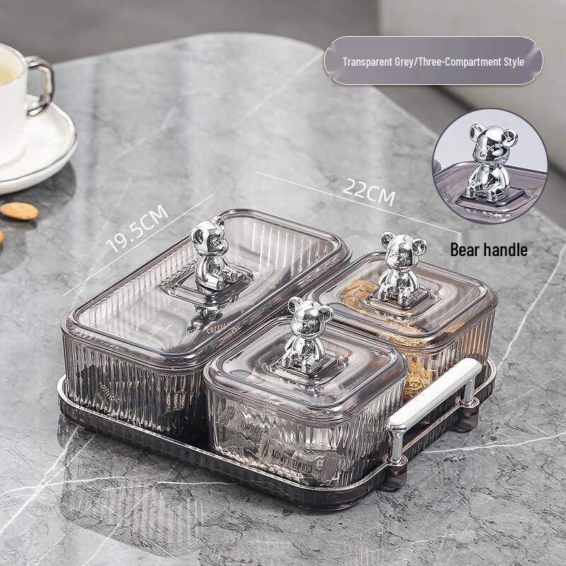 Transparent Multi-Compartment Serving Tray