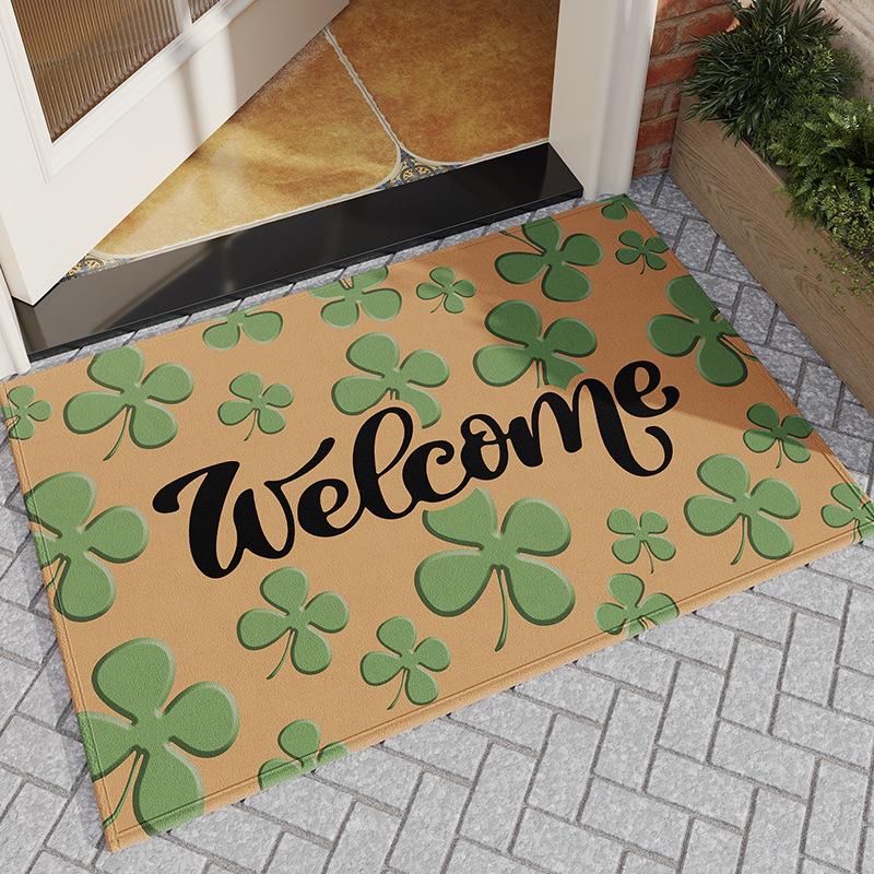 

American retro modern entry mat entry mat household light luxury washless non-slip mat carpet 50x80cm