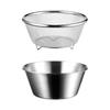 Easy To Clean Stainless Steel Draining Colander with Bowl Set Berries Basket Mini Food Strainer Container for Cherries