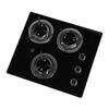 RV Gas Cooktop 1.8Kw 3 Burners Tempered Glass Gas Cooktop LPG Gas Stove Electronic Pulse Ignition Gas Hob for Boat