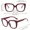 1pc Vintage-Inspired Burgundy Square Frame Glasses for Women Oversized Eyeglasses Perfect for Daily Wear Everyday Glasses
