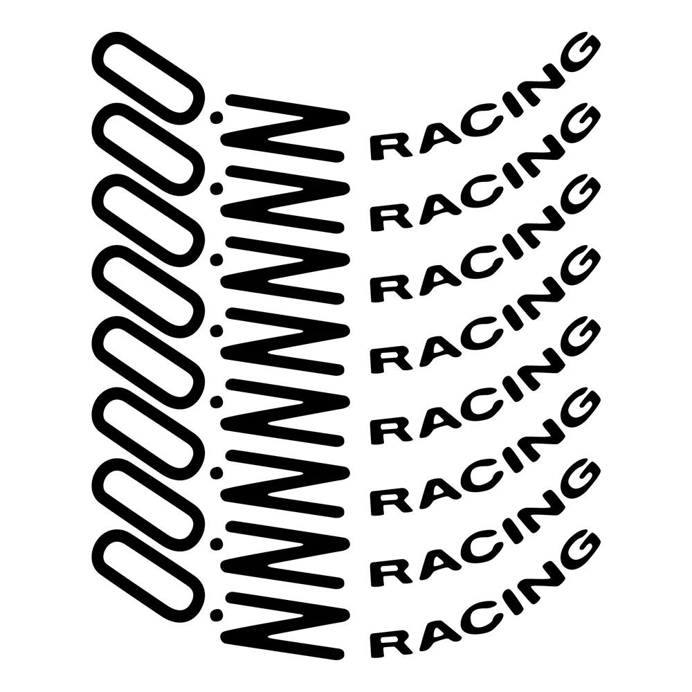 For OZ Racing Reflective Car Wheel Hub Stickers Universal Auto Rim Stripe Tire Wheel Ring Accessories Decals 01-Black