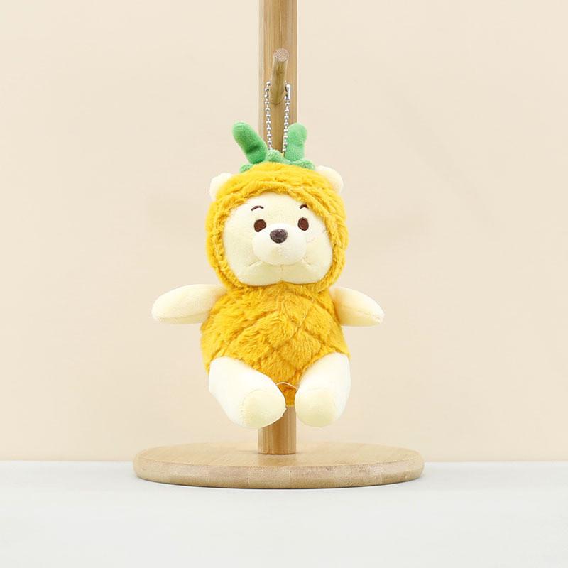 

Adorable Plush Pineapple Bear Keychain Soft Toy Cute Animal Doll For Bags