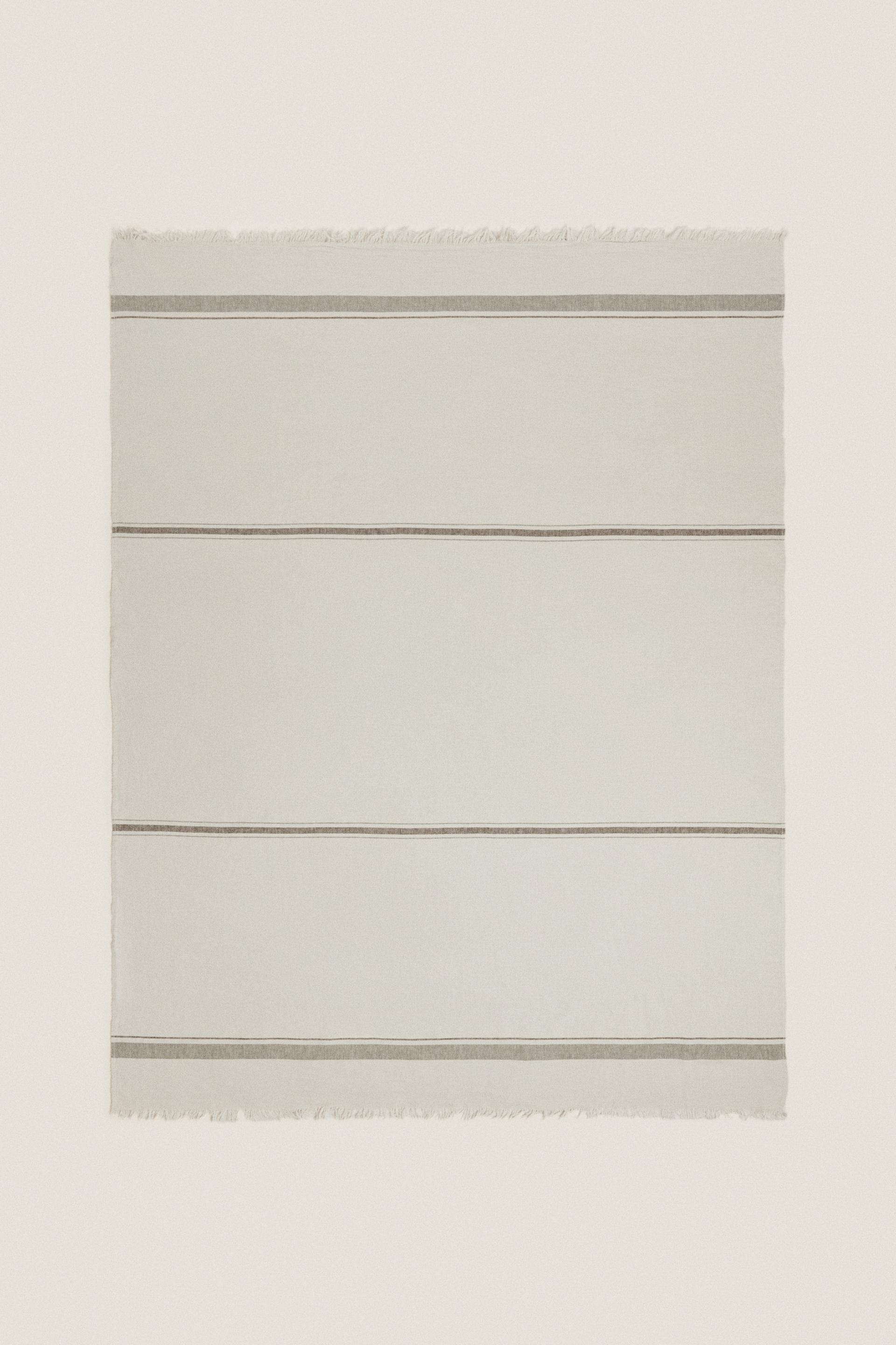 

ОДЕЯЛО ИЗ ХЛОПКОВОГО ЛЬНА В ПОЛОСКУ