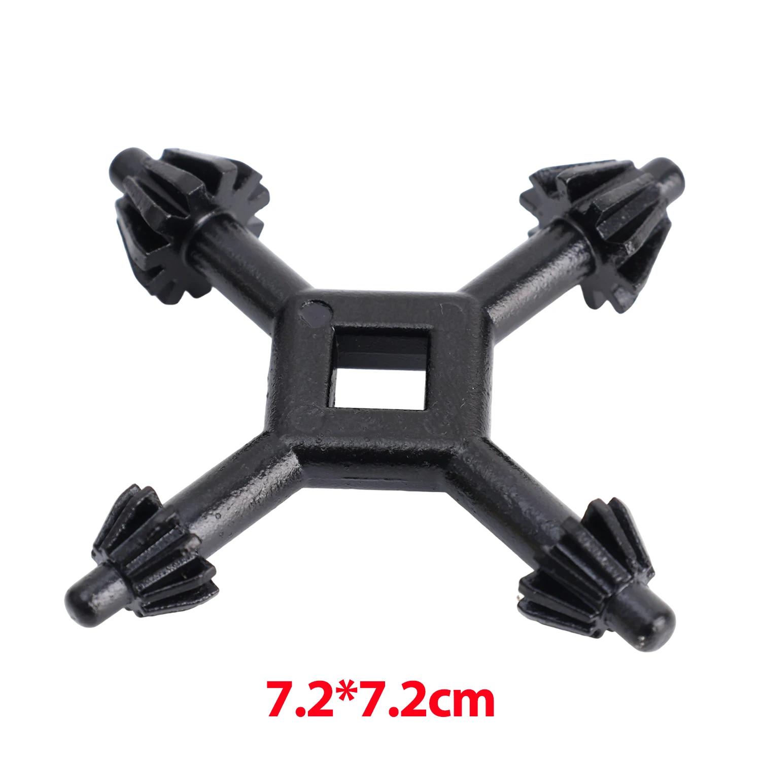 

4-in-1 Drills Cross Wrench Carbon Steel Drill Chuck Key Spanner Socket Rings No Assembly Handheld Drilling Holder Power Tools 1PC чёрный