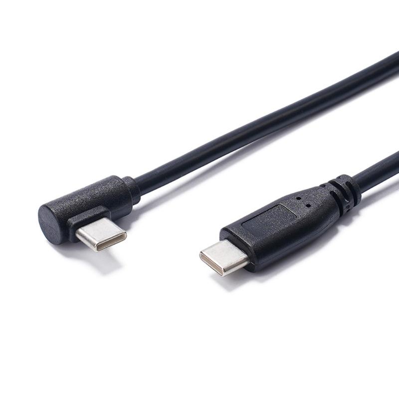 90 Degree Angled Type C Charging Cable 3A Quick Charging Cord For Mobile Phones Gaming Consoles And Portable Electronics