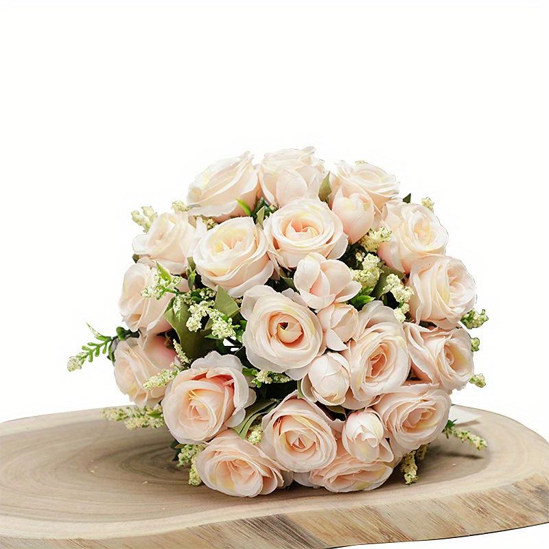 

Champagne Wedding Bouquet for Bride Bridesmaid Artificial Roses Bouquet for Wedding Church Home Decoration, Gifts 1pc шампанского